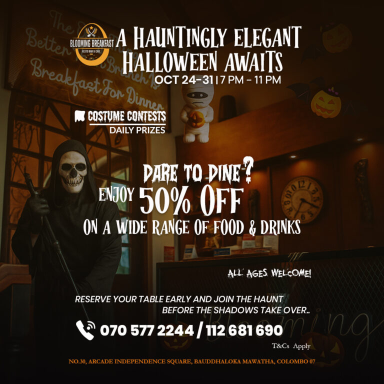 Colombo’s most haunted Halloween is rising at Blooming Breakfast, Arcade Independence Square…
